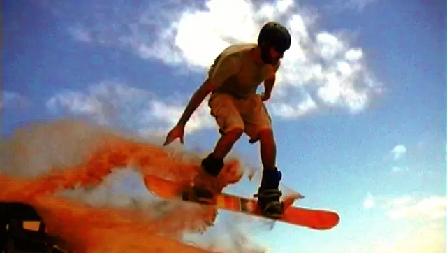 Jumping with a sandboard