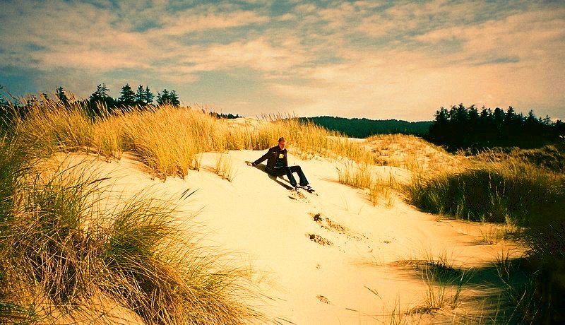 Sandboarding in Oregon Dunes