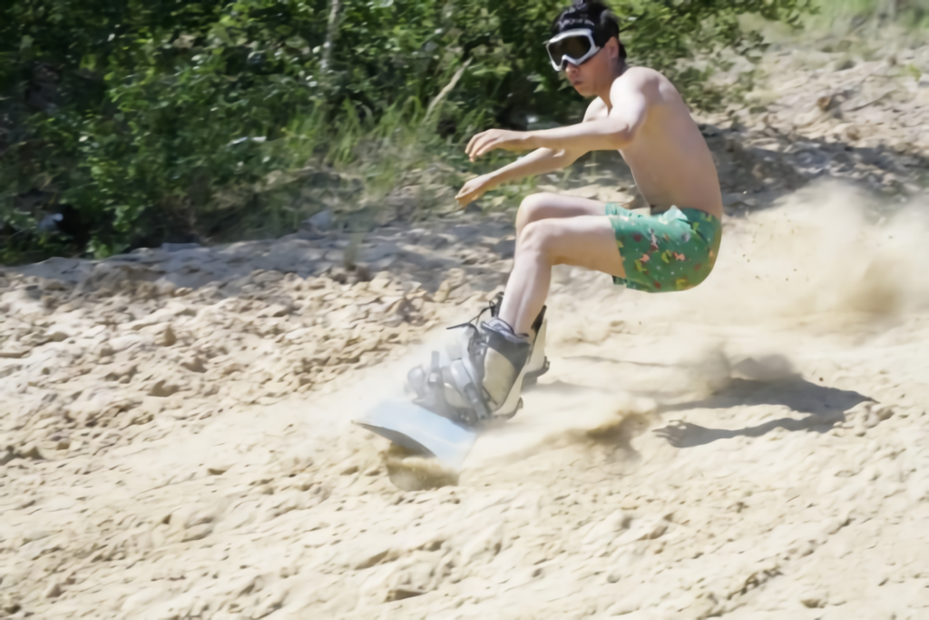 Sandboarding in Moscow, Russia