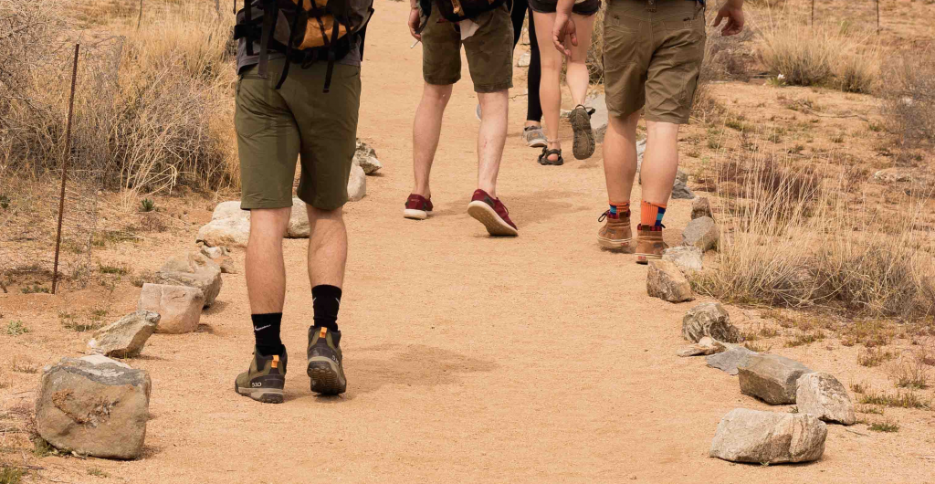 Quality socks are a must-have for adventurers hiking in the desert. 