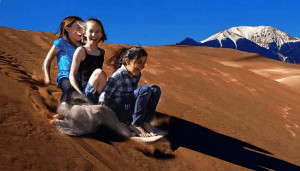 Sand sledding in the US