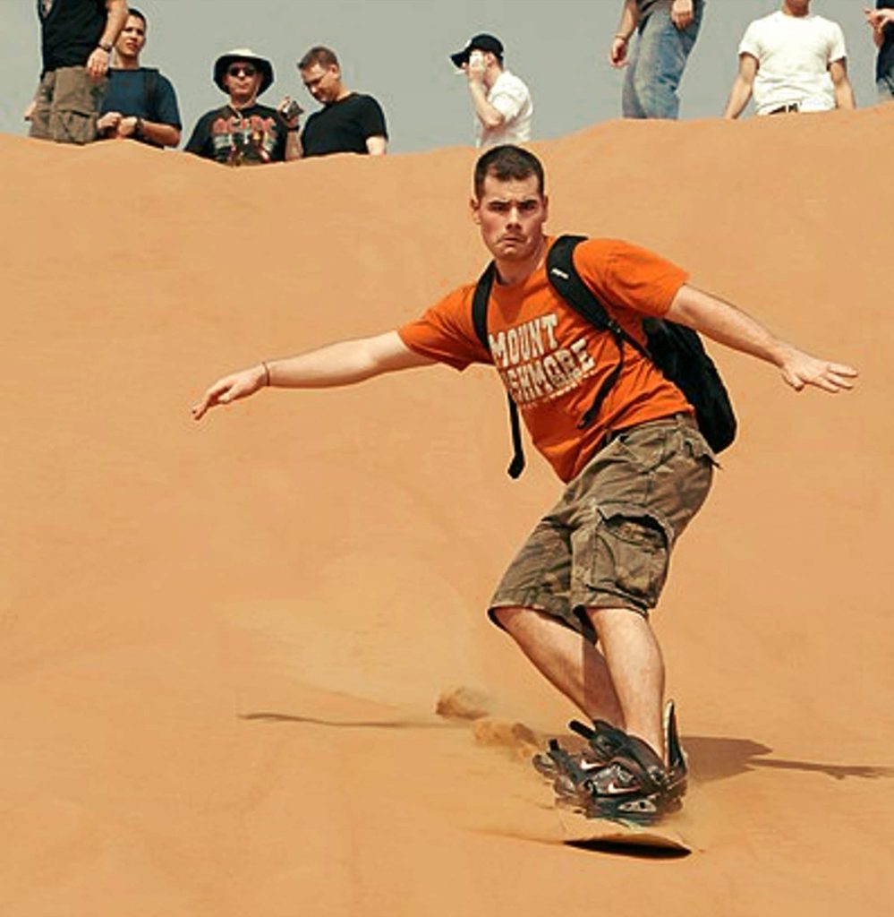 Snowboarding en la arena (sandboarding)