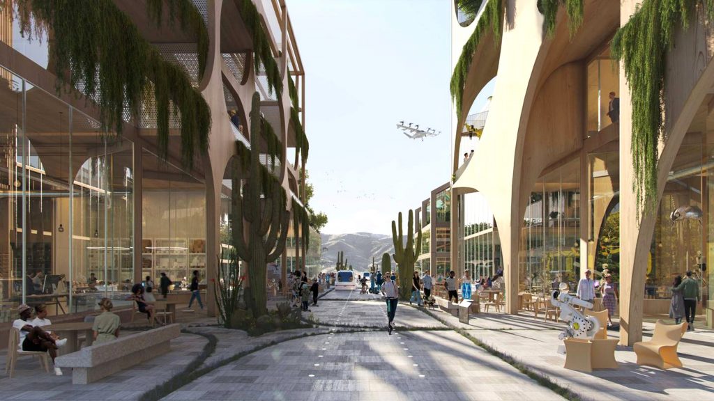 Telosa city's streets will be geared towards cyclists and pedestrians. 
