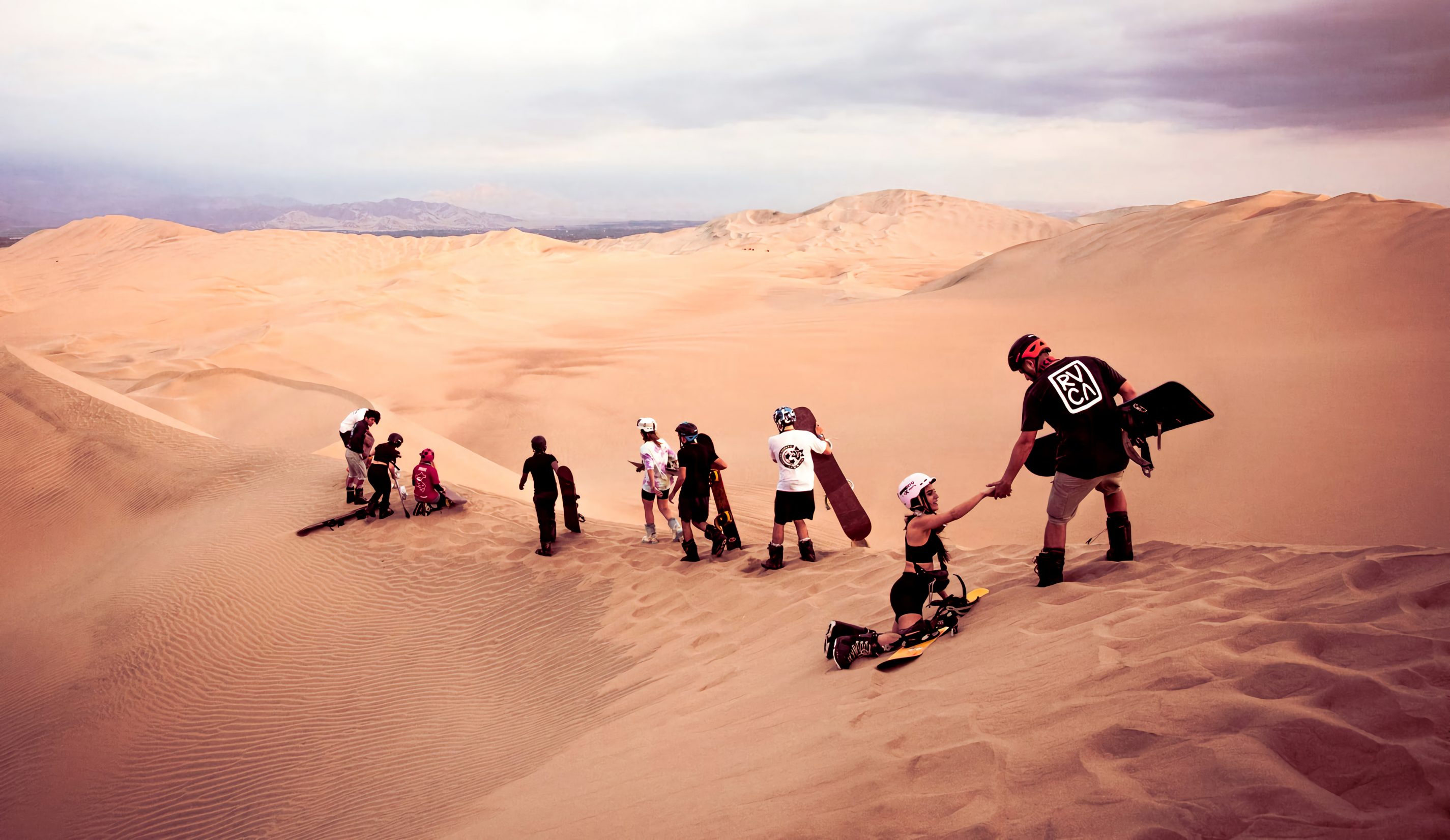 Sandboarding in Ica, Peru