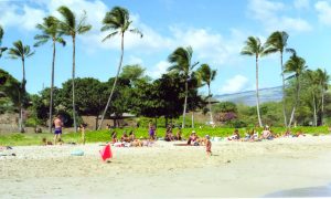 Gelukkige strand, Groot Eiland, Hawaii, VSA