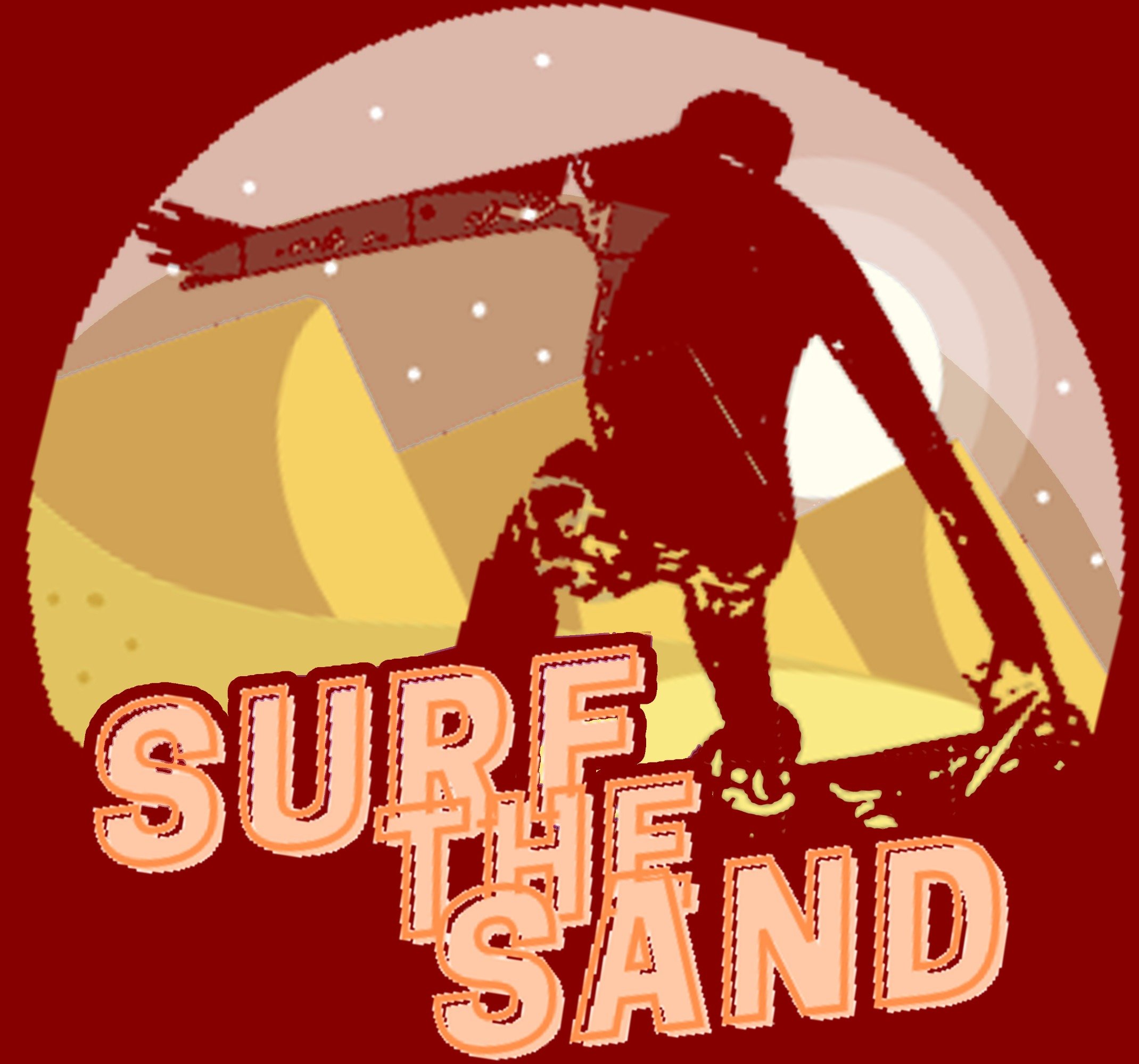 Surfez sur le logo du sable