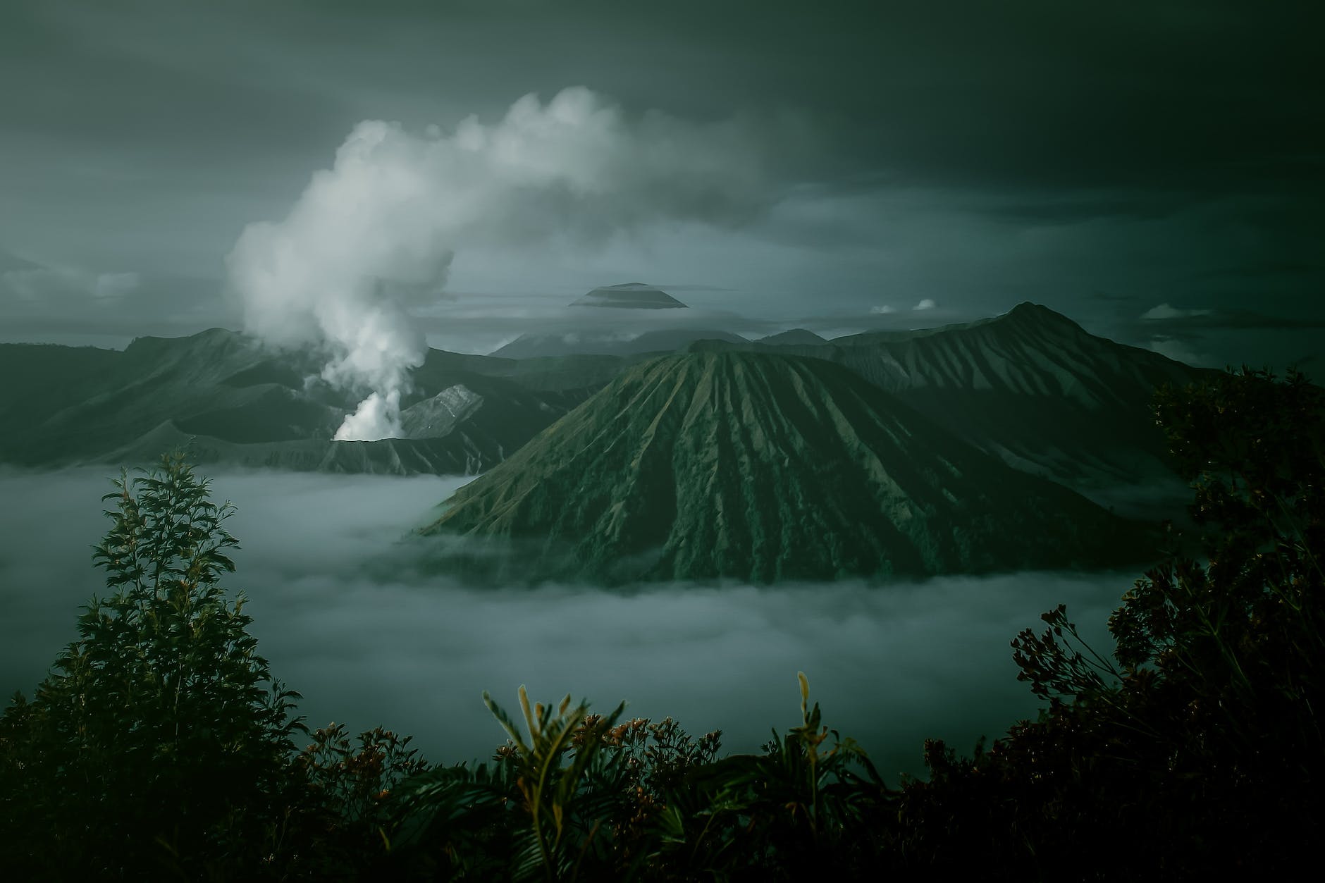 Mont d'embarquement du volcan. Bromo Indonésie