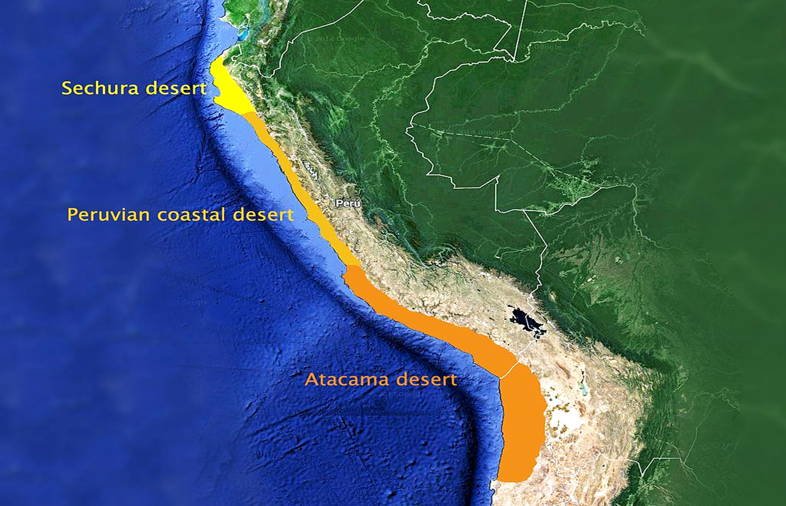 Прибрежные пустыни в Южной Америке