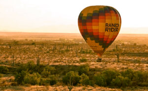 Hot Air Ballon over the Sonoran Desert in Phoenix, Arizona