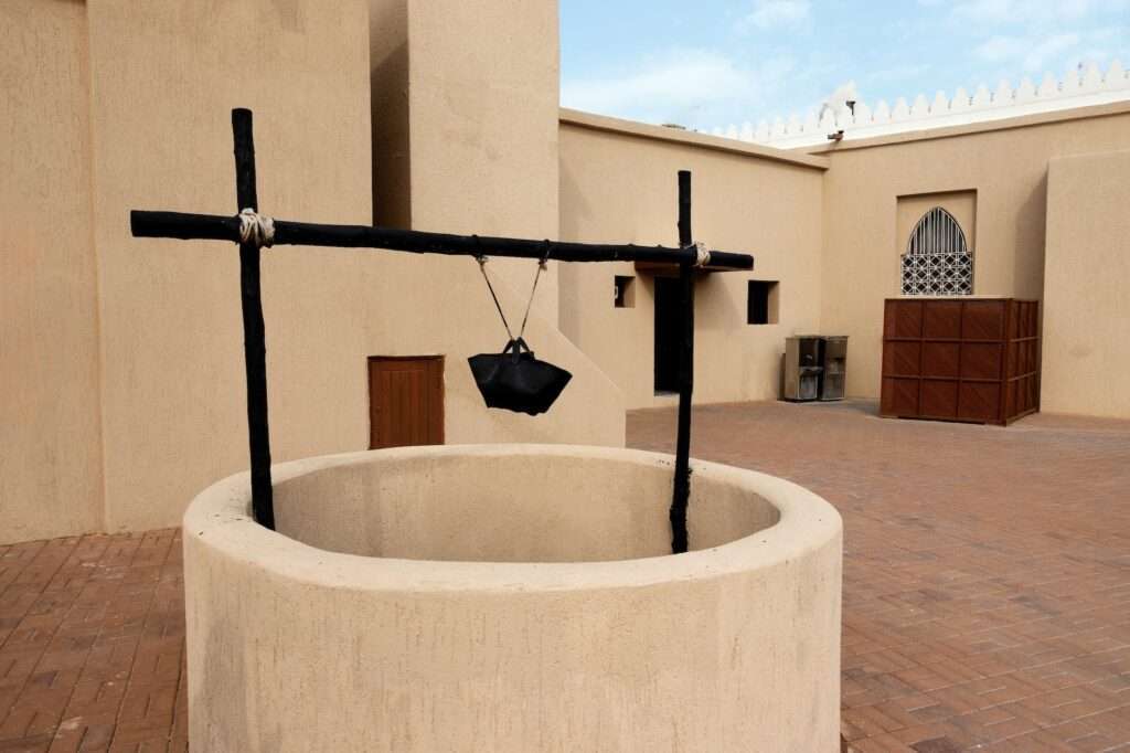 Well outside house in Africa desert