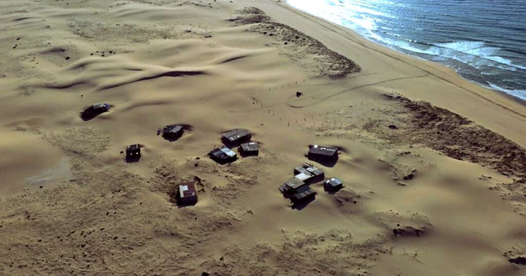 View of Tin City and Stockton Beach