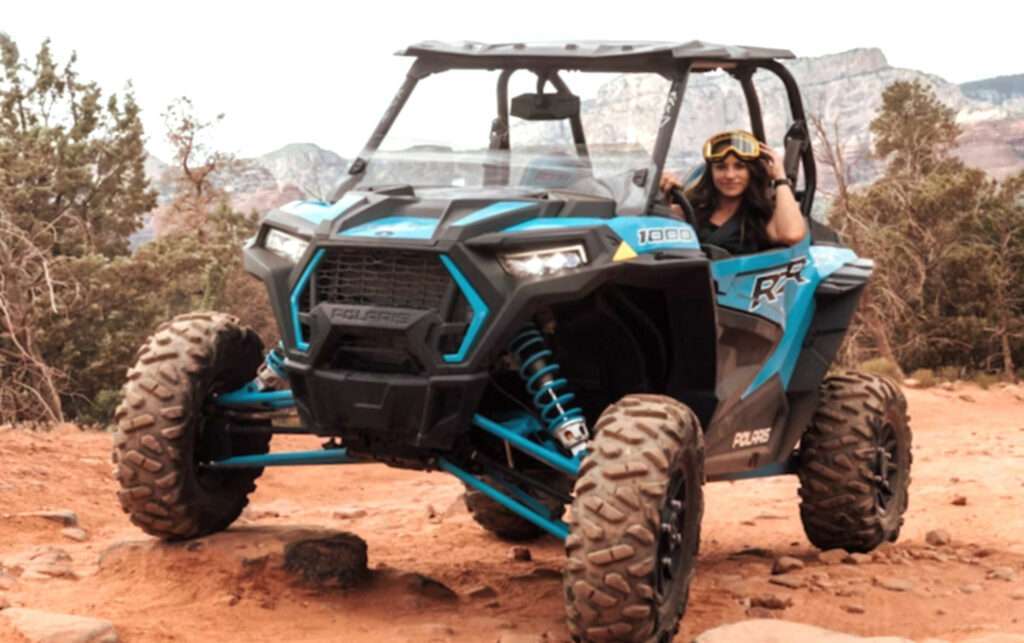 Riding a dune buggy in Texas