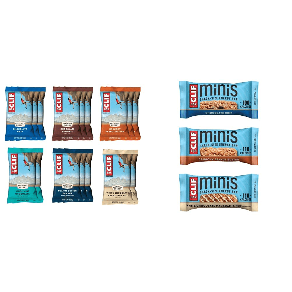 CLIF BARS - Best Sellers Variety Pack - 16 Count + CLIF BARS - Mini Energy Bar Variety Pack 
