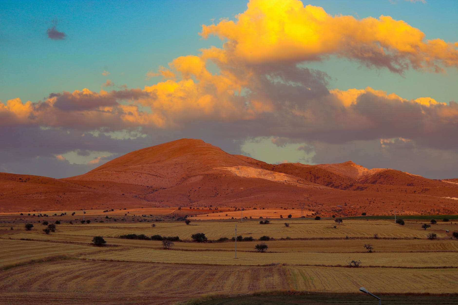 clouds above cropland