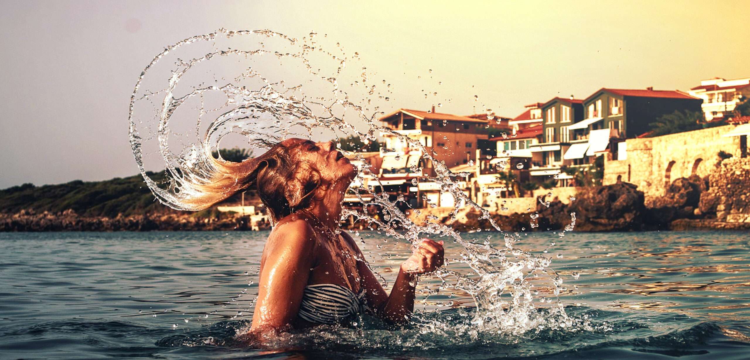 hair care and frizz prevention at the beach