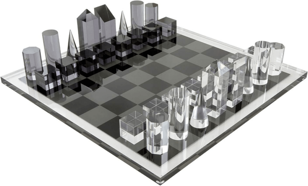 Tizo Design Elegant 17” Lucite Chess Set