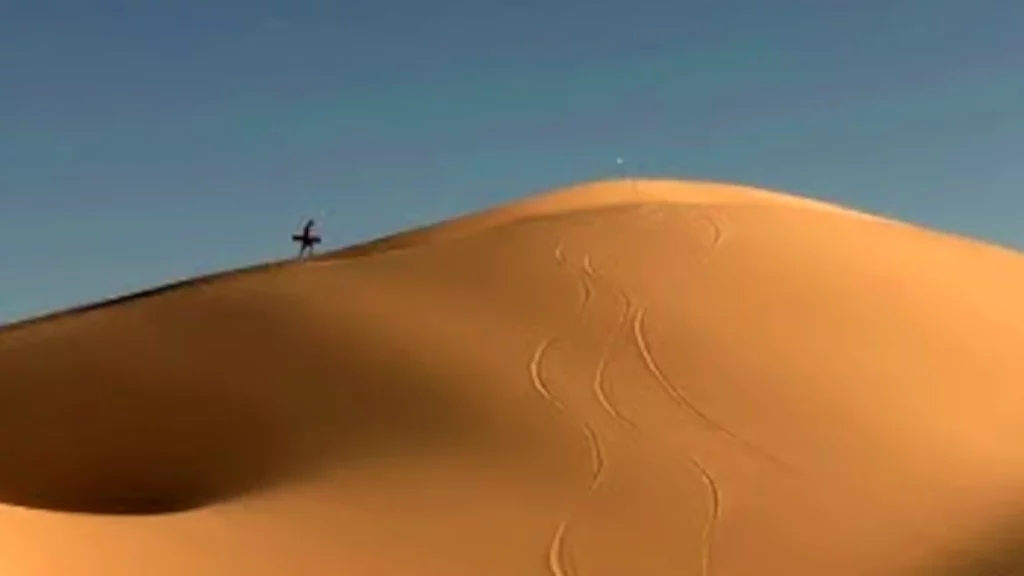 Sandboarding at Yuma Sand Dunes, Arizona
