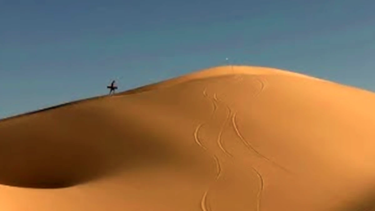 Sandboarding at Yuma Sand Dunes, Arizona