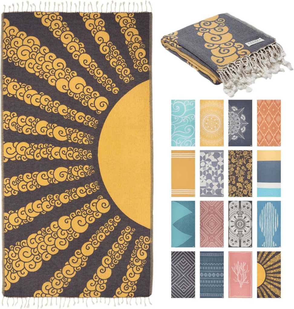 FESHKA Sand Free Turkish Beach Towel (37 x 67)