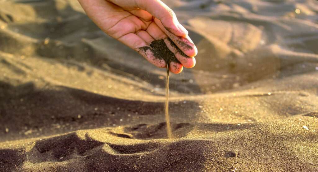 Sand particles