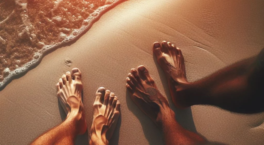 Descalço na praia
