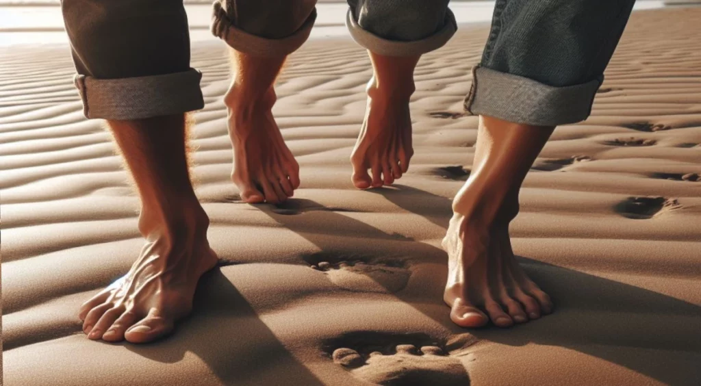 barefoot in the desert