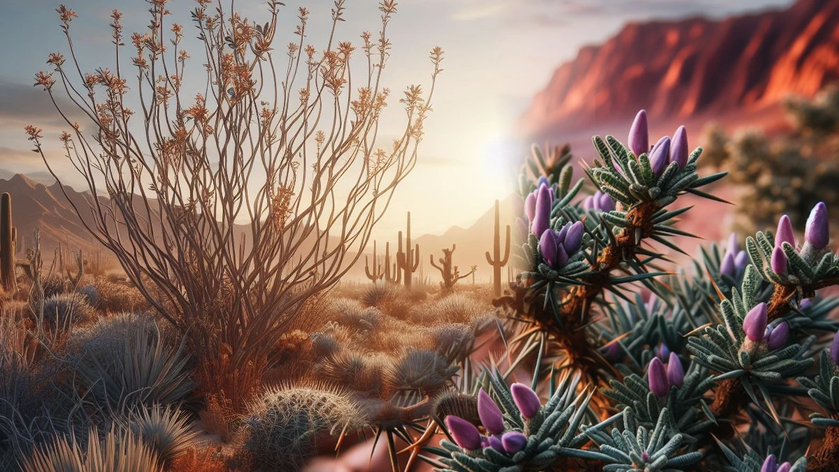 Desert bushes and plants of the American Southwest