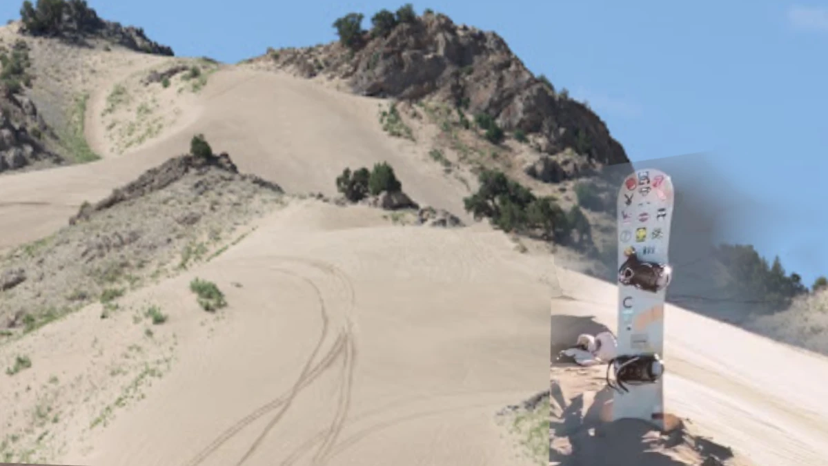 Sandboarden in het recreatiegebied Little Sahara