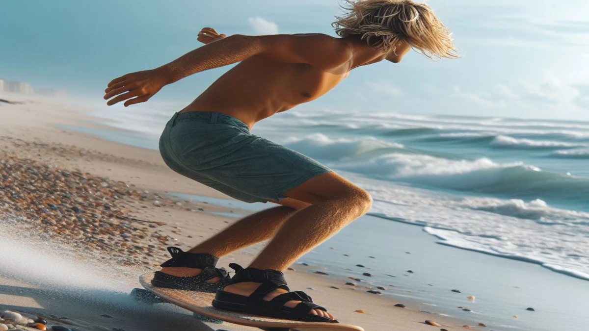 Sand surfing at the beach in Florida