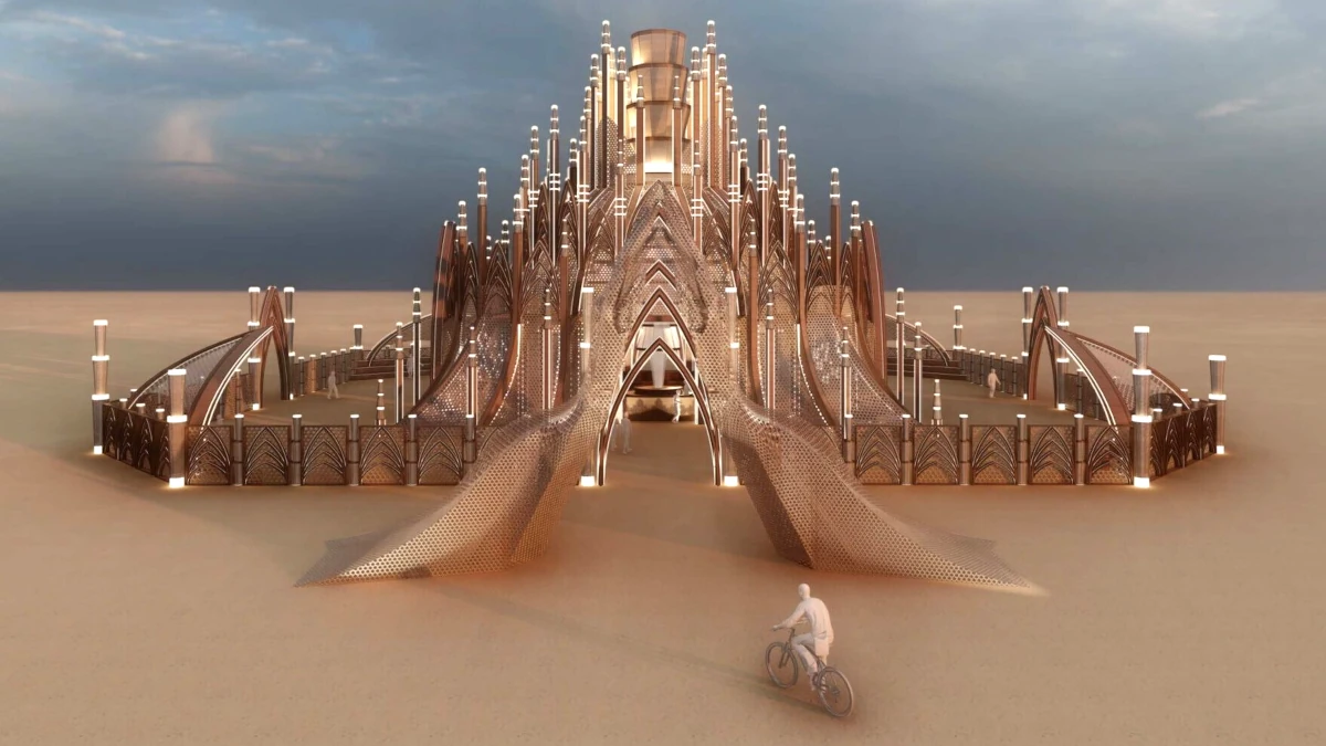 Burning Man 2024 "Temple of Together" Rendering
