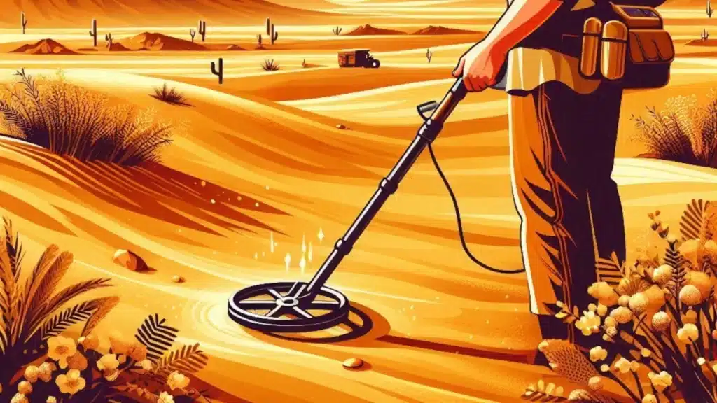 Metal Detecting for Gold in the Desert