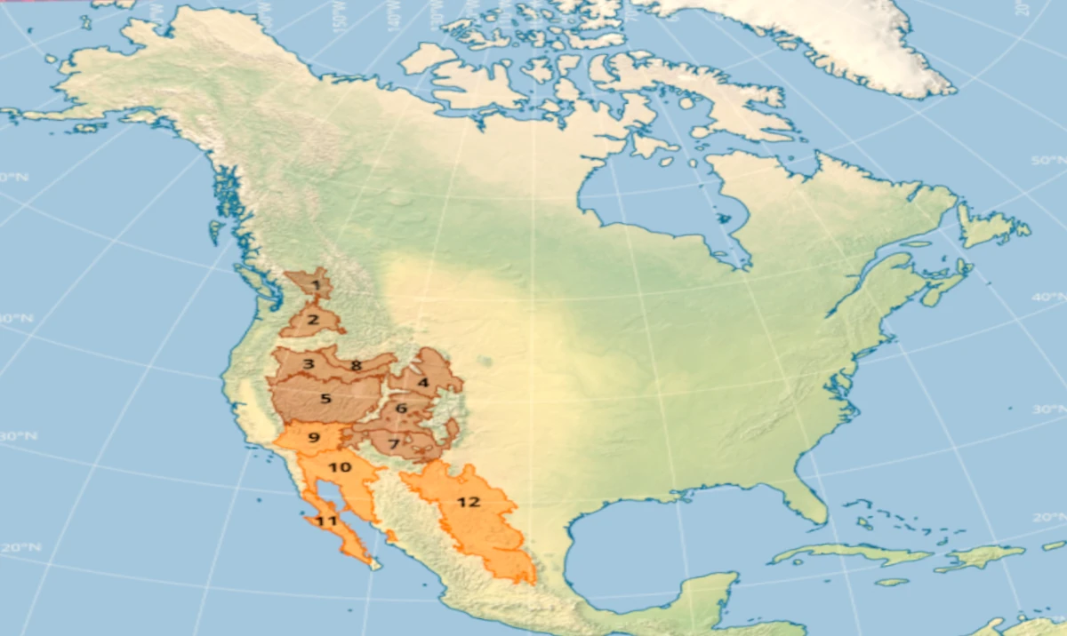 Percentage of US Desert