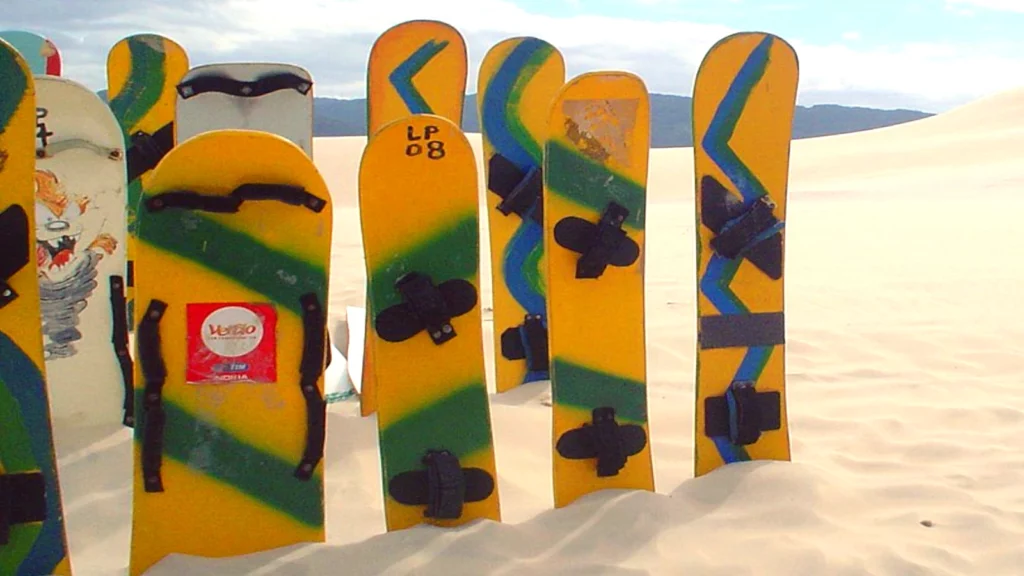 Sandboards of different sizes and shapes.
